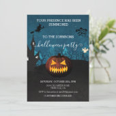 Halloween Feest Budget Pompoen  Kaart (Staand voorkant)