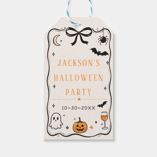Halloween Feest Cadeaulabel (Voorkant)