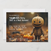 Halloween feest, dat is een echte schreeuw! kaart (Voorkant)