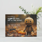 Halloween feest, dat is een echte schreeuw! kaart (Staand voorkant)