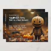 Halloween feest, dat is een echte schreeuw! kaart (Voorkant / Achterkant)