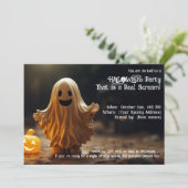 Halloween feest, dat is een echte schreeuw! kaart (Staand voorkant)