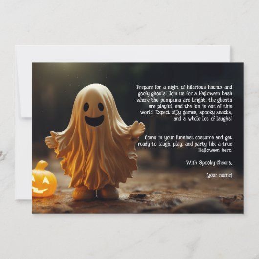 Halloween feest, dat is een echte schreeuw! kaart (Achterkant)