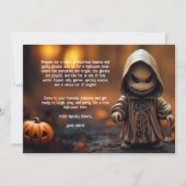 Halloween feest, dat is een echte schreeuw! kaart (Achterkant)