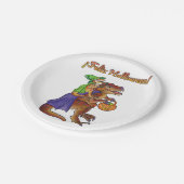 Halloween feest Dinosaur papier borden Spaans Papieren Bordje (Gekanteld)