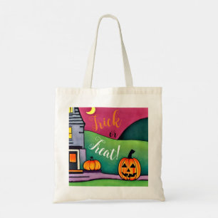 Halloween feest en trick or treat pompoen tote bag
