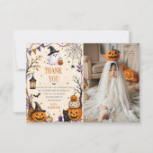 Halloween-feest foto bedankkaart (Voorkant)
