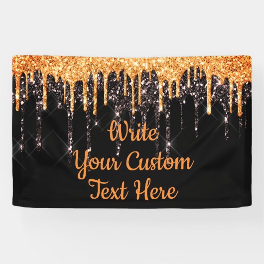 Halloween-feest Fotocabine Prop Oranje en Zwart Spandoek (Horizontaal)