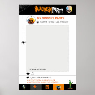 Halloween-feest fotolijst sjabloon poster