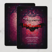 Halloween Feest  Gothic Het Spinnenweb Kaart (Voorkant / Achterkant)