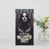 Halloween-feest – Gotische donkere uitnodiging (Staand voorkant)