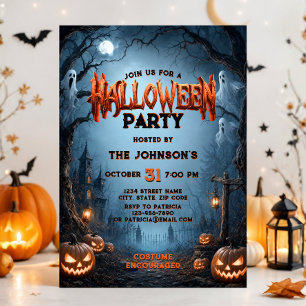 Halloween Feest Griezelige Pompoen Kostuum Kindere Kaart