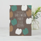 Halloween-feest herfst pompoenen aardetoneel kaart (Staand voorkant)