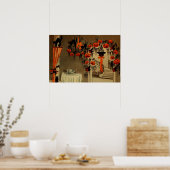 Halloween Feest Jack O Lantern Pompoen Zwarte Kat Poster (Keuken)