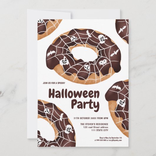 Halloween-feest Kaart (Voorkant)