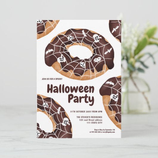 Halloween-feest Kaart (Staand voorkant)