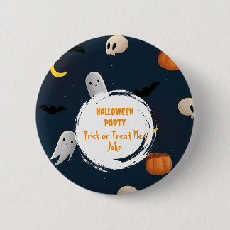 Halloween Feest Knuffel Trick or Treat Geest Pompo Ronde Button 5,7 Cm