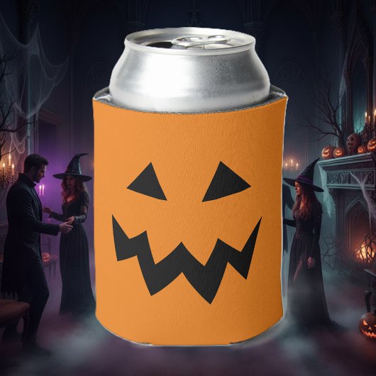 Halloween feest koelboxxen met pompoen gezicht blikjeskoeler