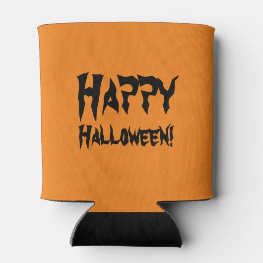 Halloween feest koelboxxen met pompoen gezicht blikjeskoeler (Achterkant)