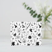 Halloween-feest krabbelpatroon feestdagenkaart (Staand voorkant)