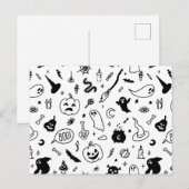 Halloween-feest krabbelpatroon feestdagenkaart (Voorkant / Achterkant)