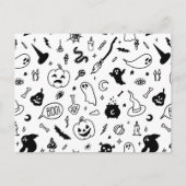 Halloween-feest krabbelpatroon feestdagenkaart (Voorkant)