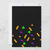 Halloween Feest Kroonluchter Confetti Neon Kaart (Achterkant)