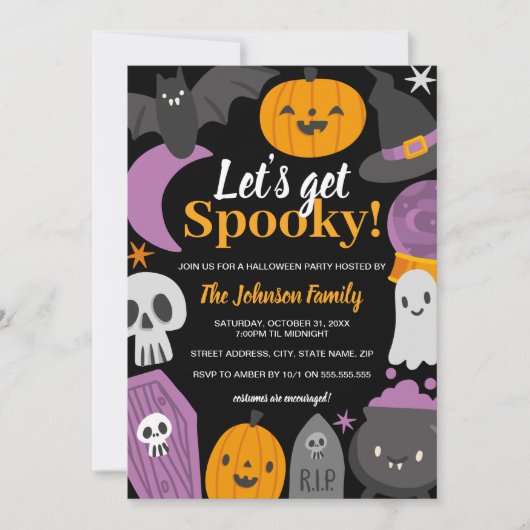 Halloween Feest Laten we eng doen Kaart (Voorkant)