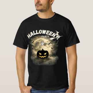 Halloween Feest Maan Pompoen Geest Vintage Hallowe T-shirt