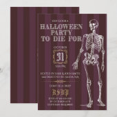 Halloween feest om voor te sterven kaart (Voorkant / Achterkant)