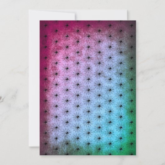  Halloween feest paarse blauwgroen Kaart (Achterkant)