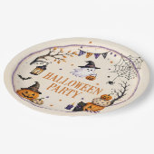 Halloween Feest Papieren Bordje (Gekanteld)