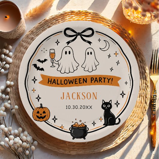 Halloween Feest Papieren Bordje