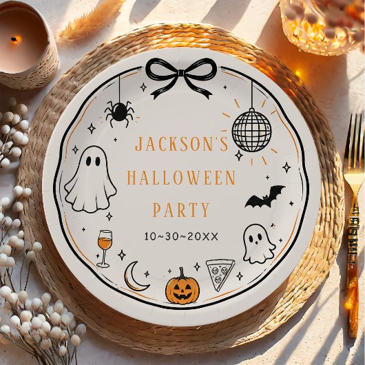 Halloween-feest Papieren Bordje