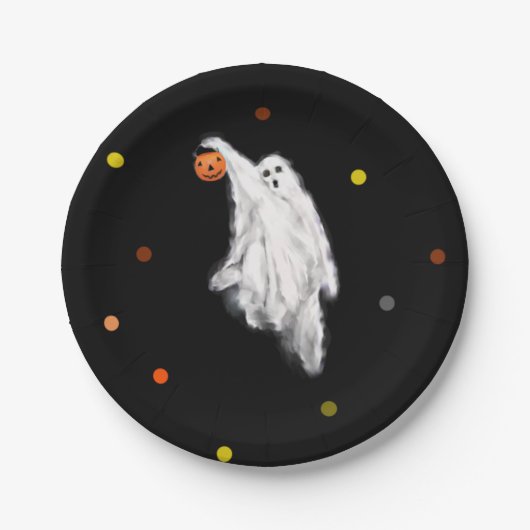 Halloween Feest Papieren Bordje (Voorkant)