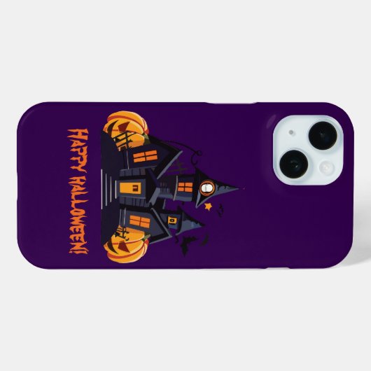 Halloween feest sinaasappel pompoenkasteel paarse Case-Mate iPhone case (Achterkant (horizontaal))