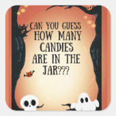 Halloween-feest snoepgast spel vierkante sticker (Voorkant)