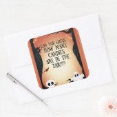 Halloween-feest snoepgast spel vierkante sticker (Envelop)