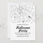 Halloween Feest Spin Web Doodle Illustratie Kaart (Voorkant)