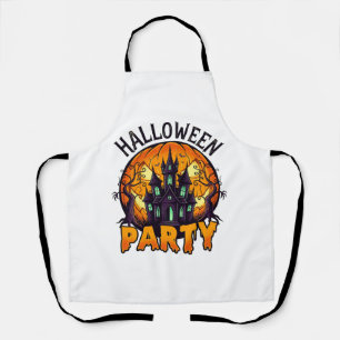 Halloween Feest Spoken Huis Pompoen Vleermuizen_1 Schort