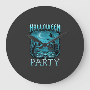 Halloween Feest Spoken Huis Pompoenen Schedel Heks Grote Klok