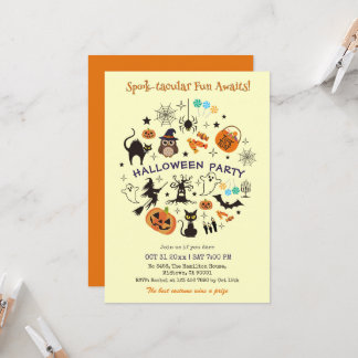 Halloween-feest Spoktaculair Icoon Trick or Treat Kaart