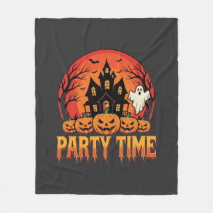 Halloween Feest Tijd Geest Pompoen Ontwerp_1 Fleece Deken