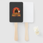 Halloween Feest Tijd Geest Pompoen Ontwerp_1 Handwaaier (Voorkant en achterkant)