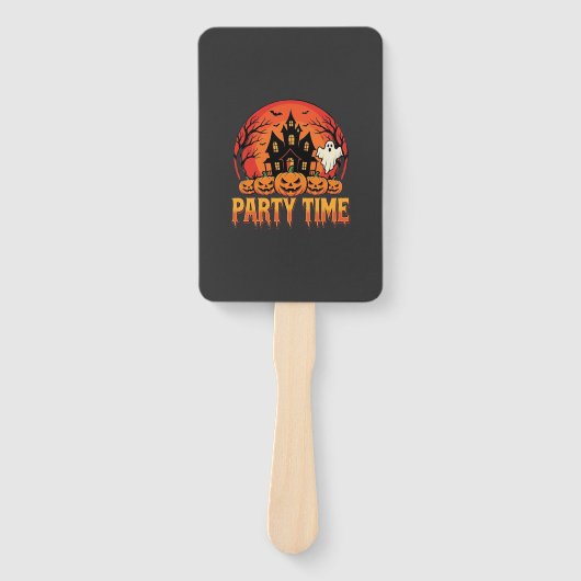 Halloween Feest Tijd Geest Pompoen Ontwerp_1 Handwaaier (Voorkant)