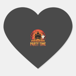 Halloween Feest Tijd Geest Pompoen Ontwerp_1 Hart Sticker