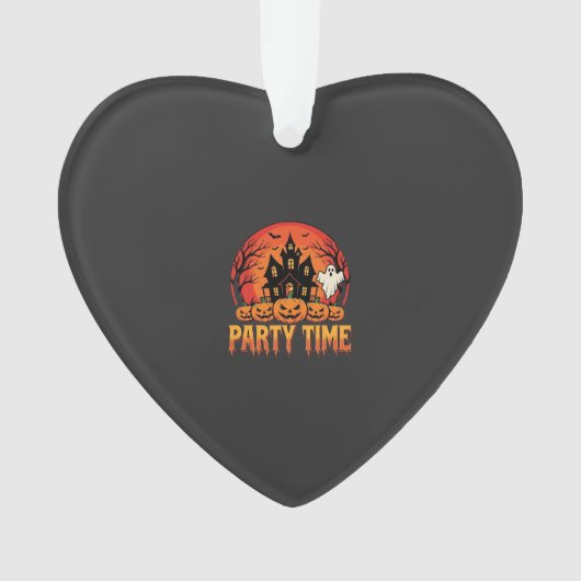 Halloween Feest Tijd Geest Pompoen Ontwerp_1 Ornament (voorkant)