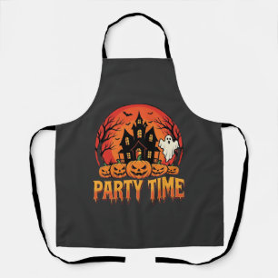 Halloween Feest Tijd Geest Pompoen Ontwerp_1 Schort