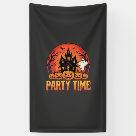 Halloween Feest Tijd Geest Pompoen Ontwerp_1 Spandoek (Verticaal)