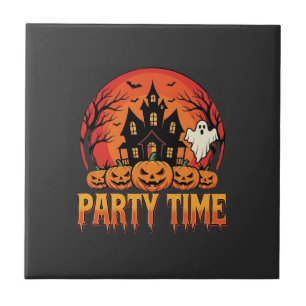 Halloween Feest Tijd Geest Pompoen Ontwerp_1 Tegeltje